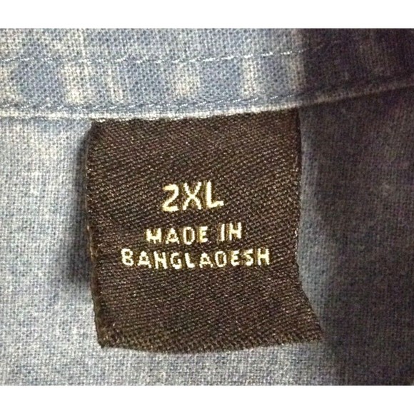 VTG Redhead Denim Shirt Mens 2XL Blue Shacket Button-up Long Sleeve Workwear - Picture 10 of 11